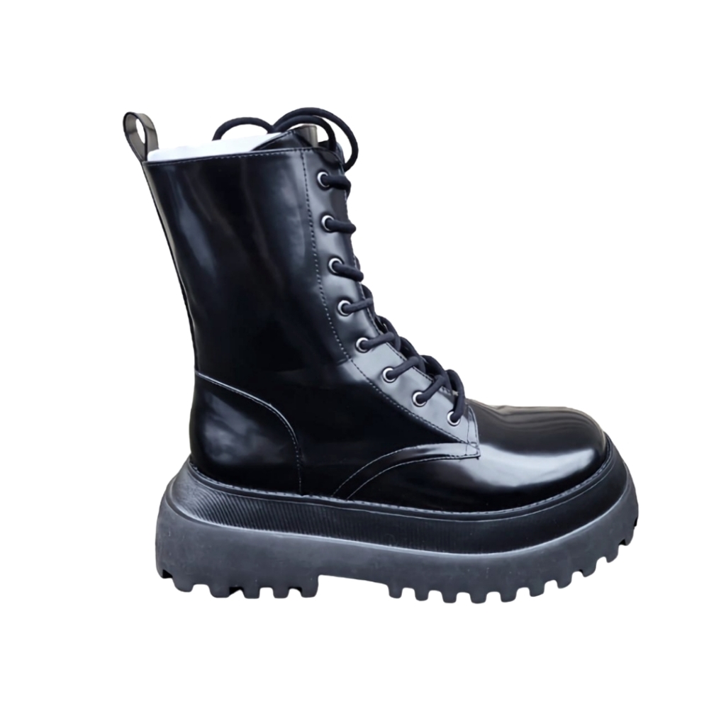 Dolls Kill Current Mood Patent Combat Boots